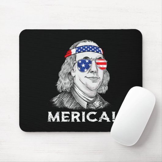 4 juli Ben Franklin Merica USA Boys Kind Muismat (Met muis)