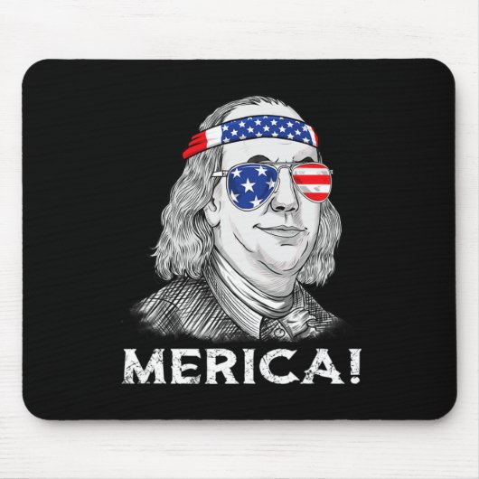 4 juli Ben Franklin Merica USA Boys Kind Muismat (Voorkant)