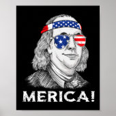 4 juli Ben Franklin Merica USA Boys Kind Poster (Voorkant)