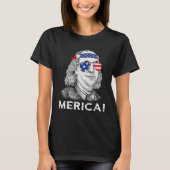 4 juli Ben Franklin Merica USA Boys Kind T-shirt (Voorkant)