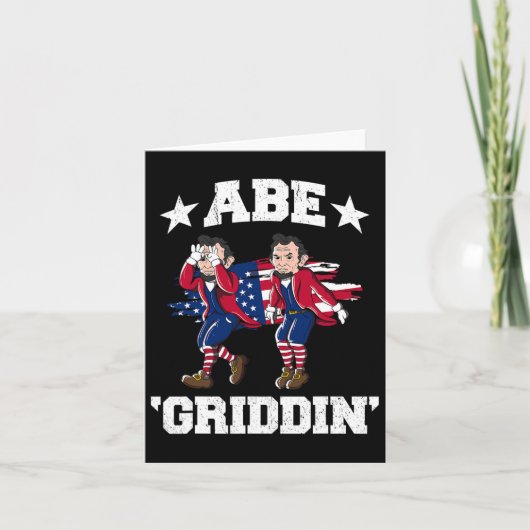 4 juli Benjamin Franklin Griddy Ben Griddin Kaart (Voorkant)