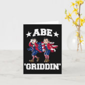 4 juli Benjamin Franklin Griddy Ben Griddin Kaart (Gele Bloem)