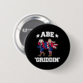 4 juli Benjamin Franklin Griddy Ben Griddin Ronde Button 5,7 Cm (Voorkant /achterkant)