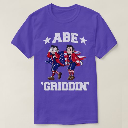 4 juli Benjamin Franklin Griddy Ben Griddin T-shirt (Design voorkant)
