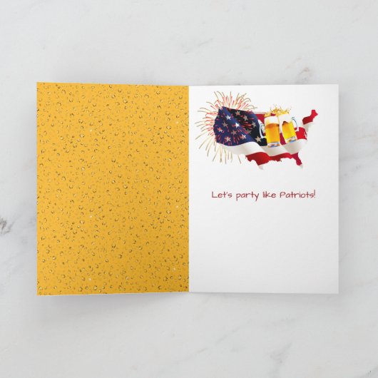 4 juli Bier met Sparklers Kaart (Binnen)