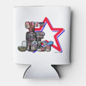 4 juli Big Letter Star Blikjeskoeler (Voorkant)