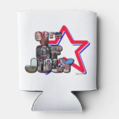 4 juli Big Letter Star Blikjeskoeler (Achterkant)