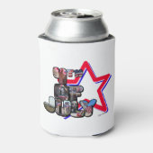 4 juli Big Letter Star Blikjeskoeler (Blikje Achterkant)