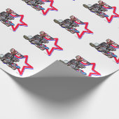 4 juli Big Letter Star Cadeaupapier (Hoek)