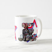 4 juli Big Letter Star Koffiemok (Voorkant rechts)