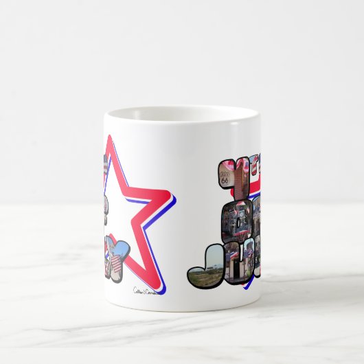 4 juli Big Letter Star Koffiemok (Center)