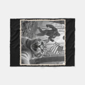 4 juli Bigfoot en Sasquatch Fleece Deken (Voorkant (Horizontaal))