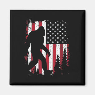 4 juli Bigfoot Sasquatch Amerikaanse vlag Patrio Magneet