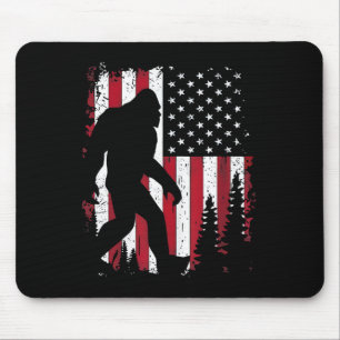 4 juli Bigfoot Sasquatch Amerikaanse vlag Patrio Muismat