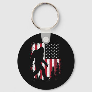 4 juli Bigfoot Sasquatch Amerikaanse vlag Patrio Sleutelhanger