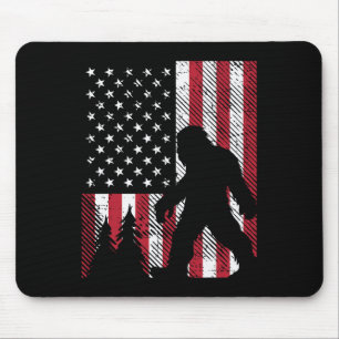 4 juli Bigfoot Sasquatch Amerikaanse Vlag Patriott Muismat