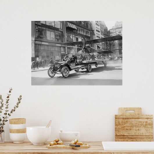 4 juli Biplane, begin jaren 1900 Poster (Keuken)