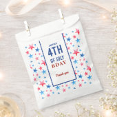 4 juli Birthday Patriotic Red Blue stars Bedankzakje (Geknipt)