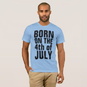 4 JULI BIRTHDAY T-shirts, GEBOREN OP DE 4e JULI T-shirt (Voorkant volledig)