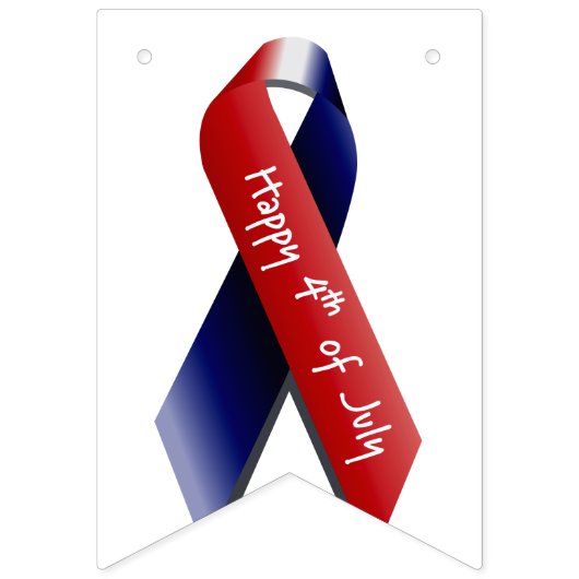 4 juli, blauw met witte sterren die Bunting Vlaggetjes (Derde vlag)