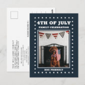 4 JULI | Blauwe sterren | Foto | Onafhankelijkheid Briefkaart (Voorkant / Achterkant)