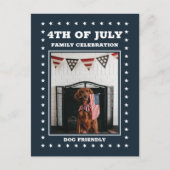 4 JULI | Blauwe sterren | Foto | Onafhankelijkheid Briefkaart (Voorkant)