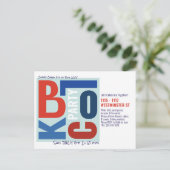 4 juli Block Fest Retro Type Buurtfeest Briefkaart (Staand voorkant)