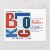 4 juli Block Fest Retro Type Buurtfeest Briefkaart (Voorkant)