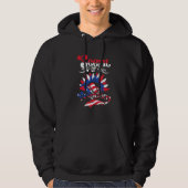4 juli bloem en patriottische bloem met Ameri Hoodie (Voorkant)