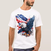 4 juli bloemblaadjes Eagle T-shirt (Voorkant)