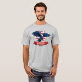 4 juli Bold Eagle US vlag kleuren T-shirt (Voorkant volledig)