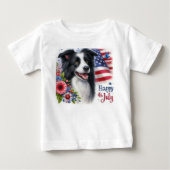 4 juli Border Collie Hond Kinderen (Voorkant)