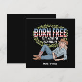 4 juli "Born Free But Now In Expensive" Grappig Kaart (Voorkant / Achterkant)