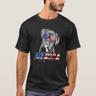 4 juli Boxer Merica Amerikaanse vlag D T-shirt
