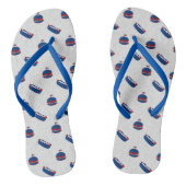 4 juli branderig en hotdog glitter teenslippers (Voetbed)