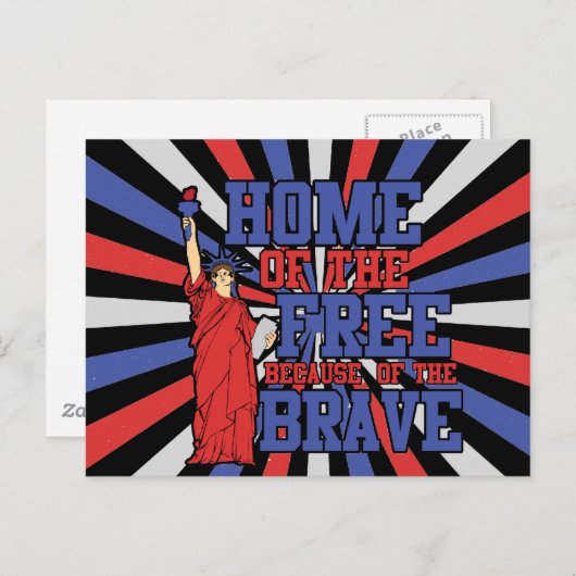 4 juli briefkaart (Voorkant / Achterkant)