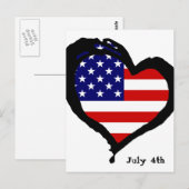 4 juli briefkaart (Voorkant / Achterkant)