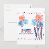 4 juli briefkaart (Voorkant / Achterkant)