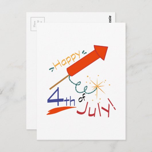 4 juli briefkaart (Voorkant / Achterkant)