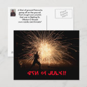 4 juli!!! briefkaart (Voorkant / Achterkant)