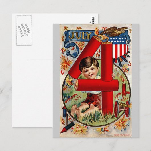 4 juli briefkaart (Voorkant / Achterkant)