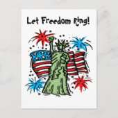 4 juli Briefkaart: Lady Liberty Briefkaart (Voorkant)