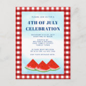 4 juli Briefkaart voor uitnodiging tot feestvieren (Voorkant)