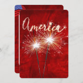 4 juli-brochure op rood kaart (Voorkant / Achterkant)