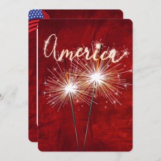 4 juli-brochure op rood kaart (Voorkant / Achterkant)