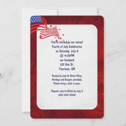 4 juli-brochure op rood kaart (Achterkant)