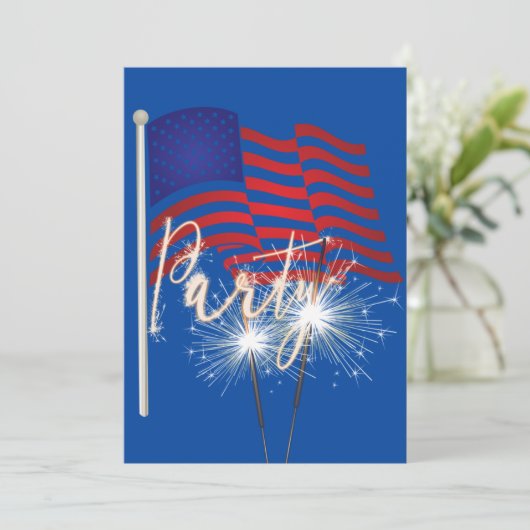 4 juli-brochure over de vlag kaart (Staand voorkant)