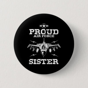 4 juli broer of zus trots op Air Force zus Ronde Button 5,7 Cm