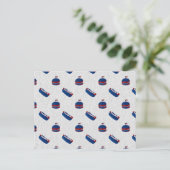 4 juli Burger & Hot Dog Glitter Briefkaart (Staand voorkant)