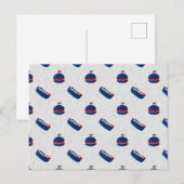 4 juli Burger & Hot Dog Glitter Briefkaart (Voorkant / Achterkant)